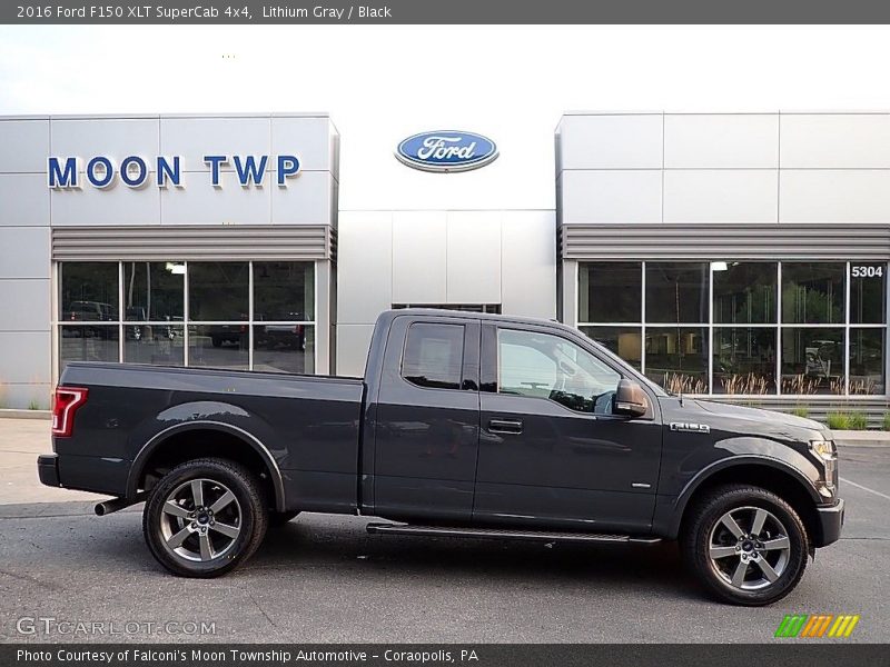 Lithium Gray / Black 2016 Ford F150 XLT SuperCab 4x4