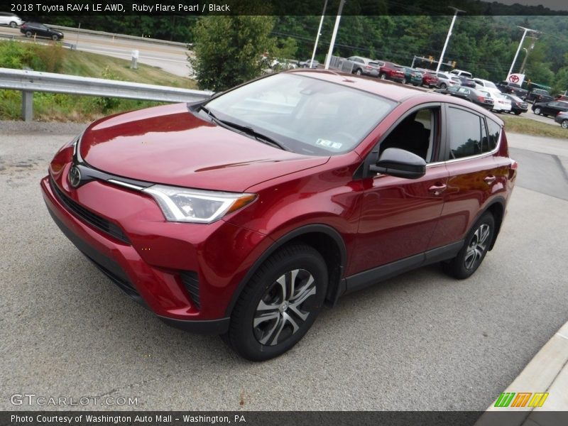 Ruby Flare Pearl / Black 2018 Toyota RAV4 LE AWD