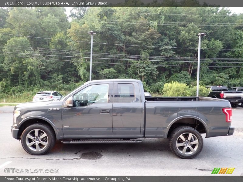 Lithium Gray / Black 2016 Ford F150 XLT SuperCab 4x4