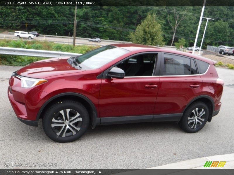 Ruby Flare Pearl / Black 2018 Toyota RAV4 LE AWD