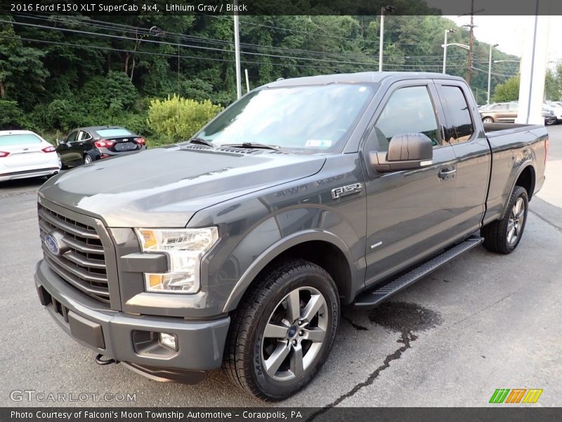 Lithium Gray / Black 2016 Ford F150 XLT SuperCab 4x4