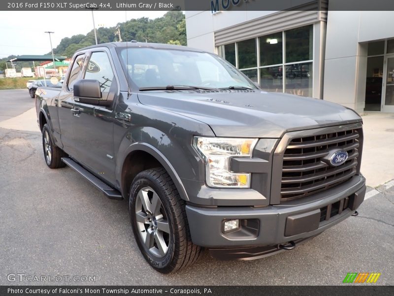Lithium Gray / Black 2016 Ford F150 XLT SuperCab 4x4