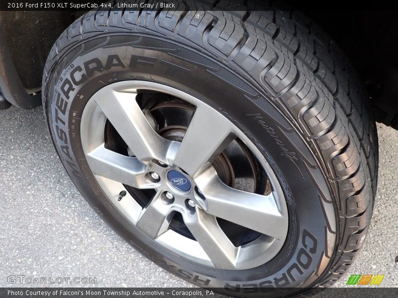 Lithium Gray / Black 2016 Ford F150 XLT SuperCab 4x4