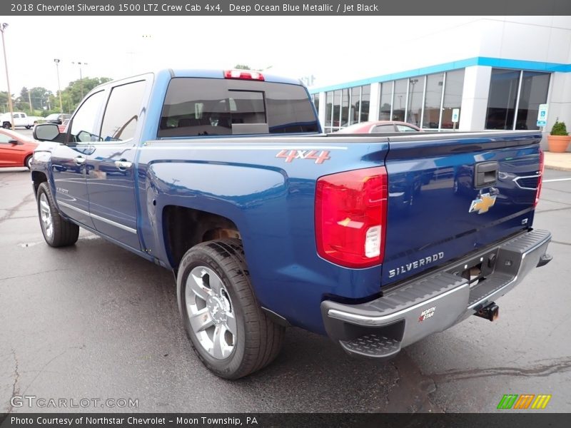 Deep Ocean Blue Metallic / Jet Black 2018 Chevrolet Silverado 1500 LTZ Crew Cab 4x4