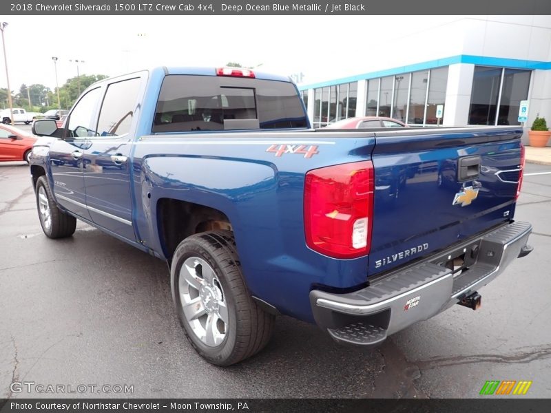 Deep Ocean Blue Metallic / Jet Black 2018 Chevrolet Silverado 1500 LTZ Crew Cab 4x4