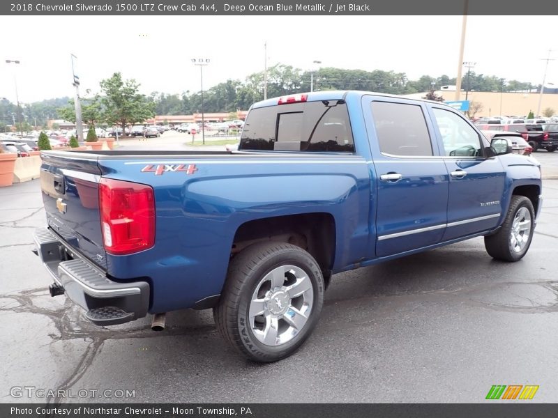 Deep Ocean Blue Metallic / Jet Black 2018 Chevrolet Silverado 1500 LTZ Crew Cab 4x4