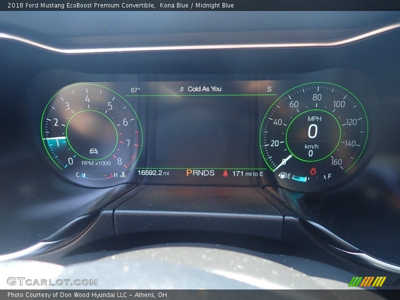 Kona Blue / Midnight Blue 2018 Ford Mustang EcoBoost Premium Convertible