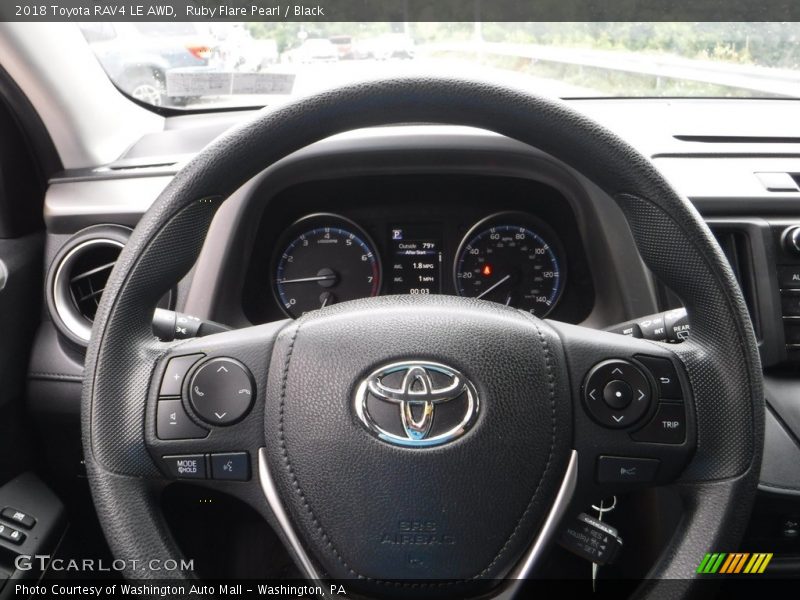 Ruby Flare Pearl / Black 2018 Toyota RAV4 LE AWD
