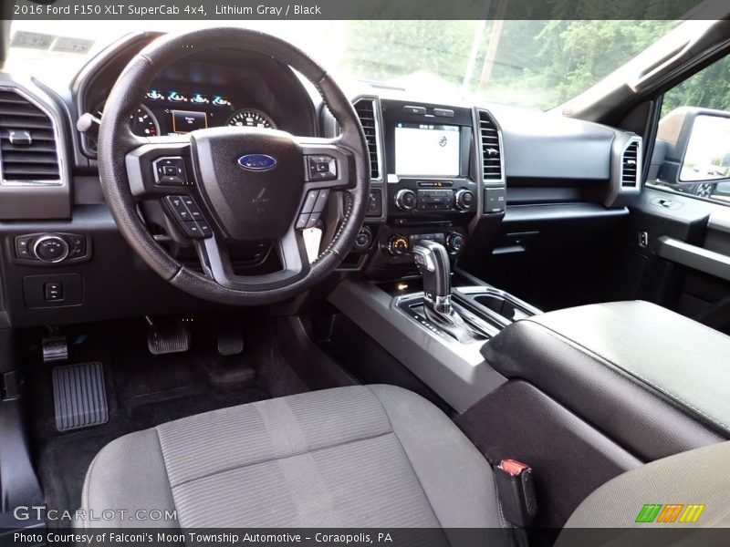 Lithium Gray / Black 2016 Ford F150 XLT SuperCab 4x4