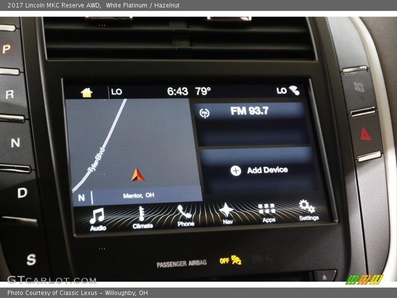White Platinum / Hazelnut 2017 Lincoln MKC Reserve AWD