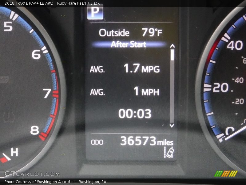 Ruby Flare Pearl / Black 2018 Toyota RAV4 LE AWD