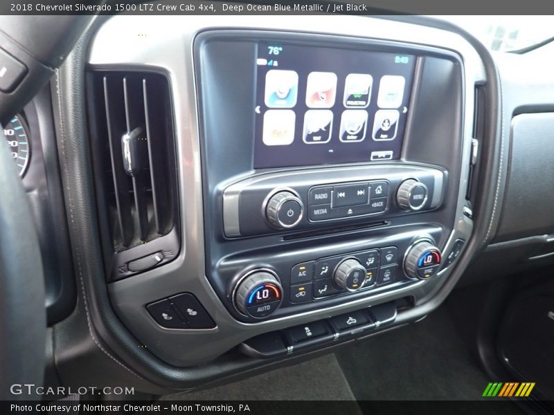 Deep Ocean Blue Metallic / Jet Black 2018 Chevrolet Silverado 1500 LTZ Crew Cab 4x4