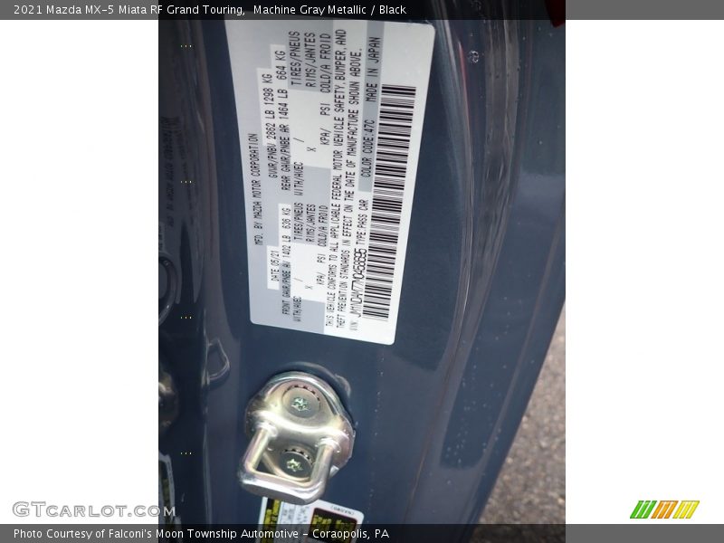 2021 MX-5 Miata RF Grand Touring Machine Gray Metallic Color Code 47C