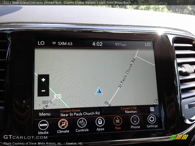 Navigation of 2021 Grand Cherokee Limited 4x4