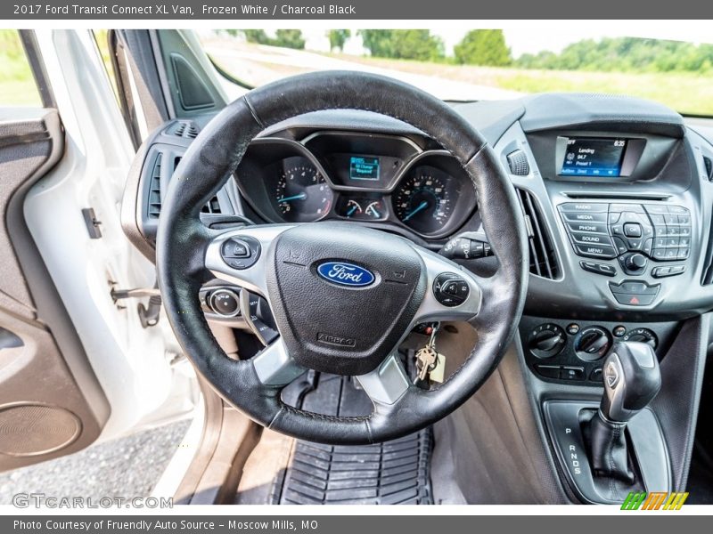 Frozen White / Charcoal Black 2017 Ford Transit Connect XL Van