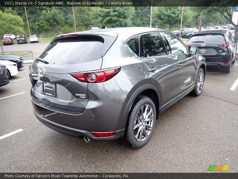 Machine Gray Metallic / Caturra Brown 2021 Mazda CX-5 Signature AWD