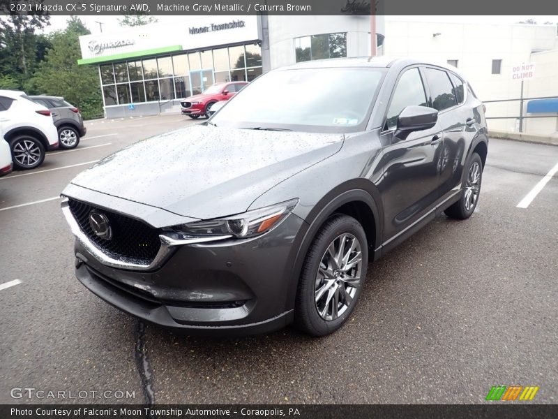 Machine Gray Metallic / Caturra Brown 2021 Mazda CX-5 Signature AWD