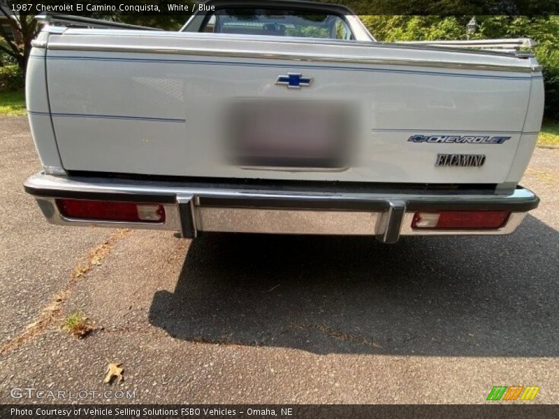 White / Blue 1987 Chevrolet El Camino Conquista