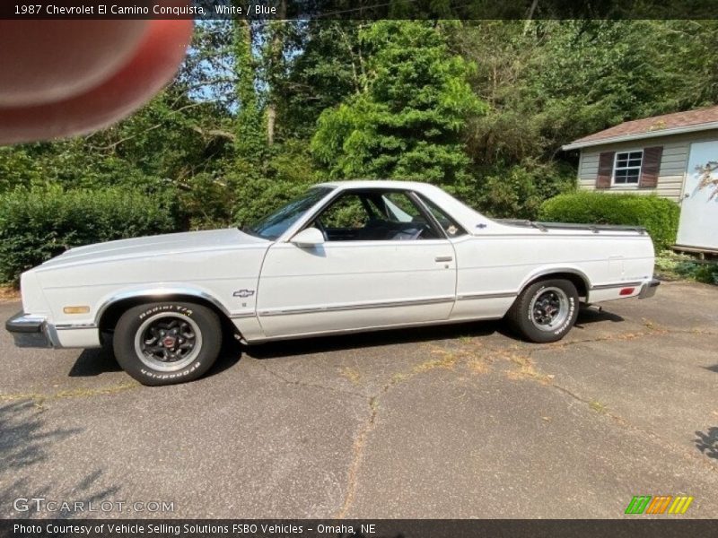 White / Blue 1987 Chevrolet El Camino Conquista
