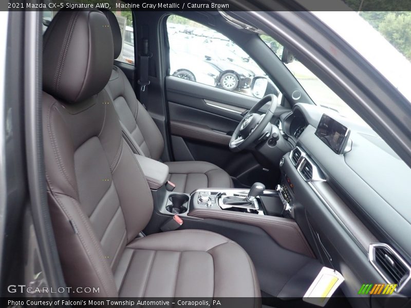 Machine Gray Metallic / Caturra Brown 2021 Mazda CX-5 Signature AWD