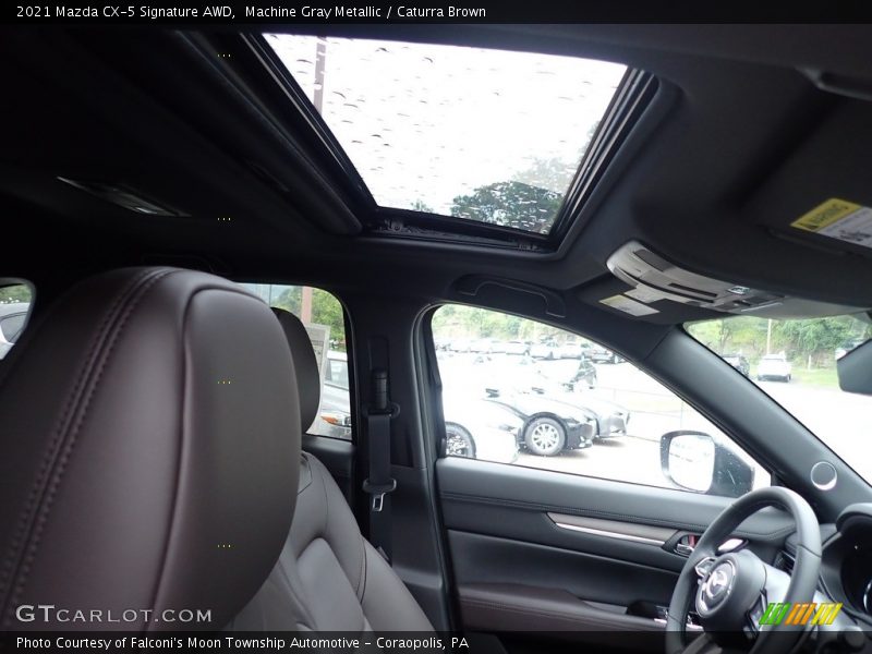 Machine Gray Metallic / Caturra Brown 2021 Mazda CX-5 Signature AWD