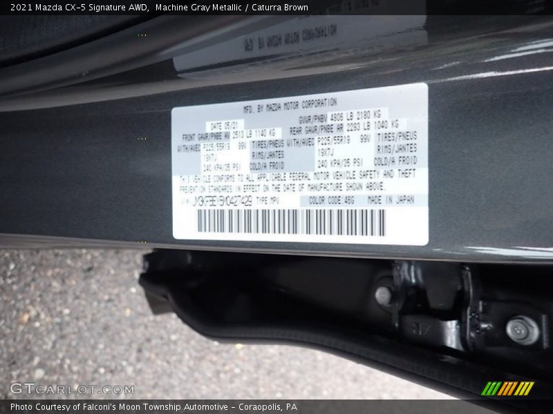 2021 CX-5 Signature AWD Machine Gray Metallic Color Code 46G