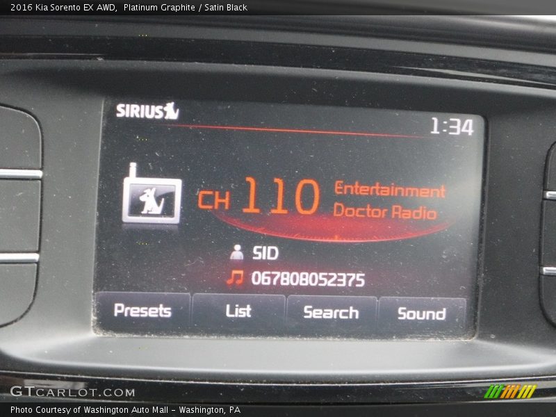 Platinum Graphite / Satin Black 2016 Kia Sorento EX AWD