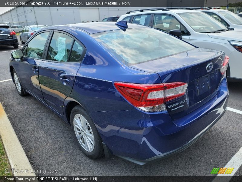 Lapis Blue Metallic / Ivory 2018 Subaru Impreza 2.0i Premium 4-Door
