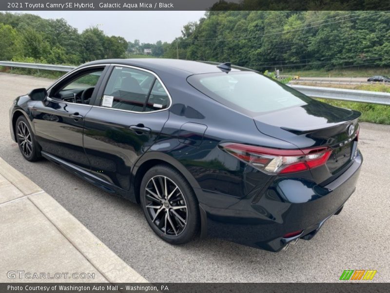 Galactic Aqua Mica / Black 2021 Toyota Camry SE Hybrid