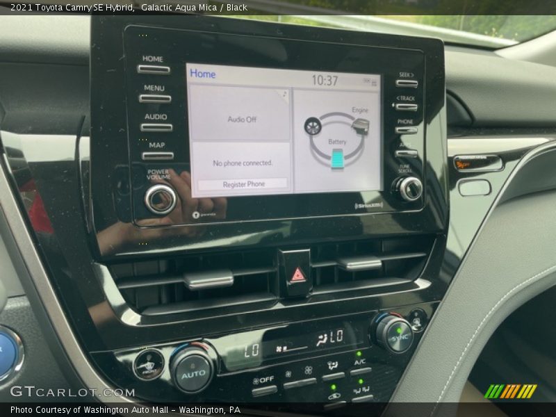 Galactic Aqua Mica / Black 2021 Toyota Camry SE Hybrid