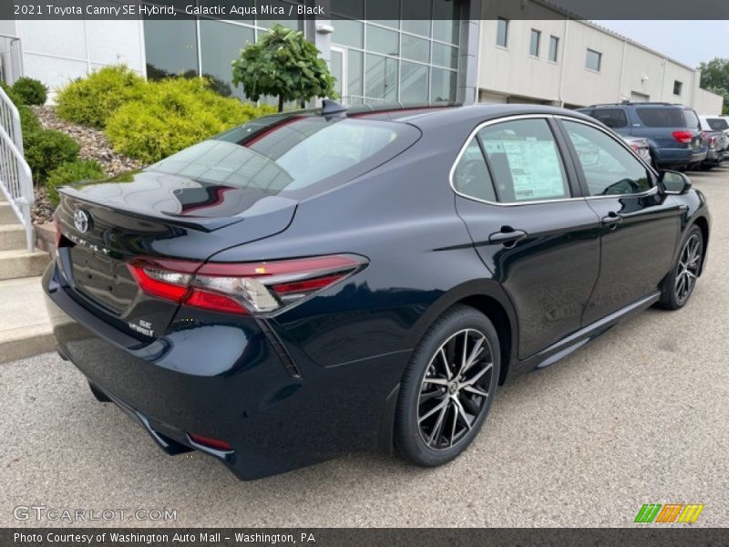 Galactic Aqua Mica / Black 2021 Toyota Camry SE Hybrid