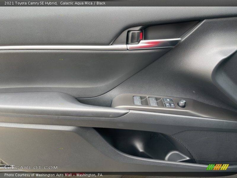 Galactic Aqua Mica / Black 2021 Toyota Camry SE Hybrid
