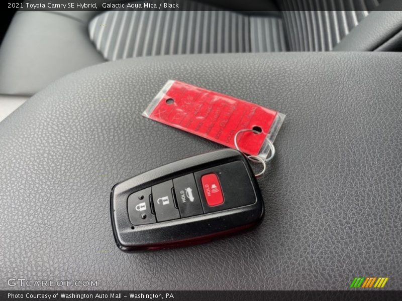 Galactic Aqua Mica / Black 2021 Toyota Camry SE Hybrid