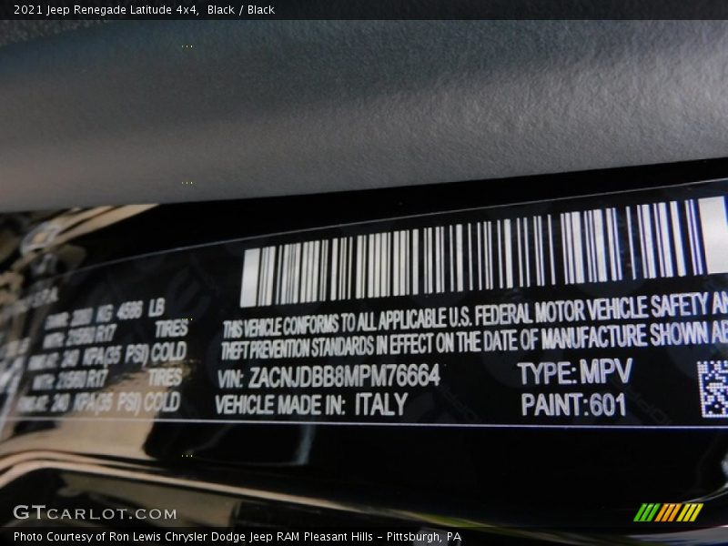 Black / Black 2021 Jeep Renegade Latitude 4x4