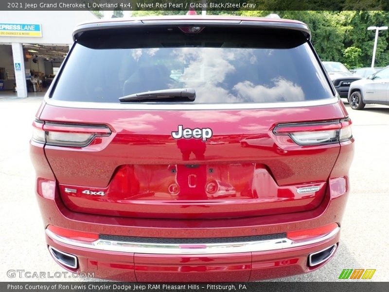 Velvet Red Pearl / Global Black/Steel Gray 2021 Jeep Grand Cherokee L Overland 4x4