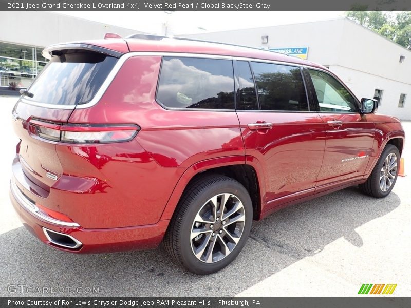 Velvet Red Pearl / Global Black/Steel Gray 2021 Jeep Grand Cherokee L Overland 4x4
