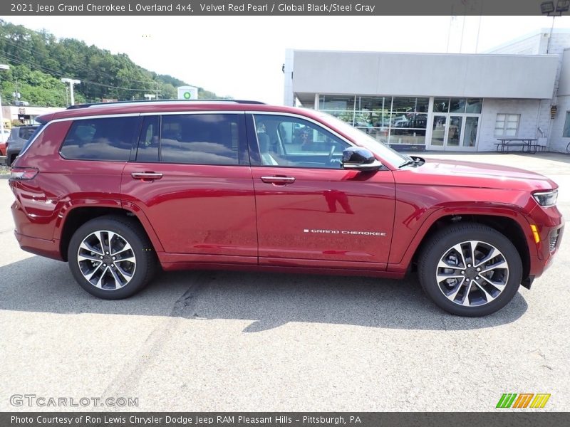 Velvet Red Pearl / Global Black/Steel Gray 2021 Jeep Grand Cherokee L Overland 4x4