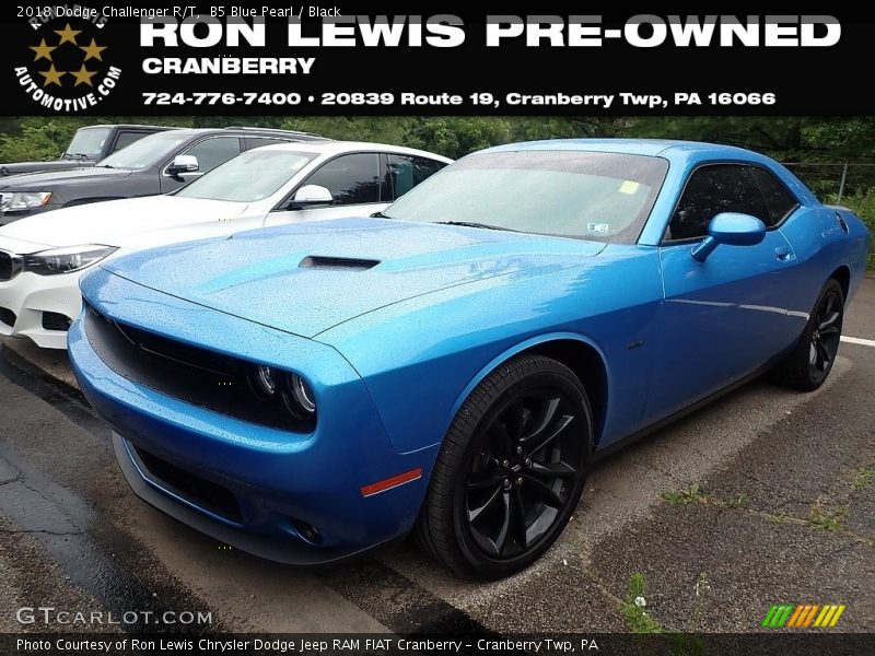 B5 Blue Pearl / Black 2018 Dodge Challenger R/T