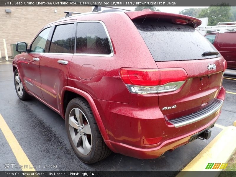 Deep Cherry Red Crystal Pearl / Brown/Light Frost Beige 2015 Jeep Grand Cherokee Overland 4x4