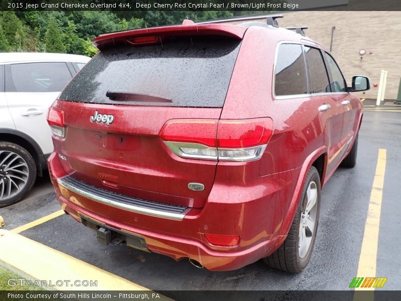 Deep Cherry Red Crystal Pearl / Brown/Light Frost Beige 2015 Jeep Grand Cherokee Overland 4x4
