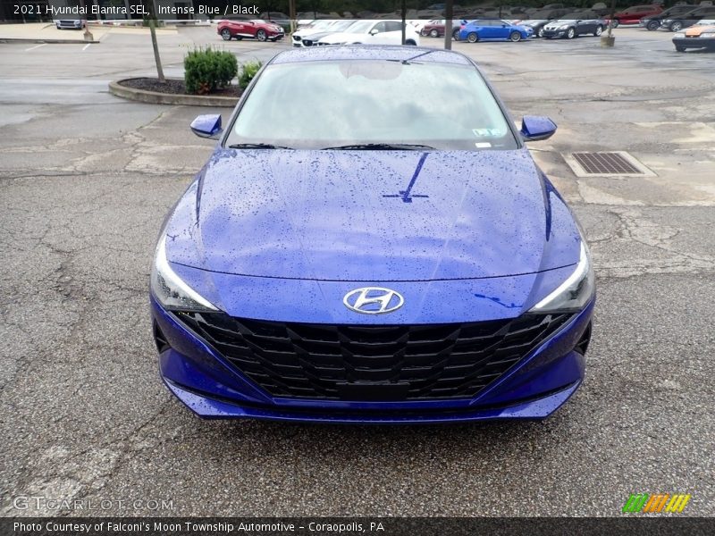 Intense Blue / Black 2021 Hyundai Elantra SEL
