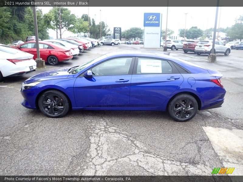 Intense Blue / Black 2021 Hyundai Elantra SEL