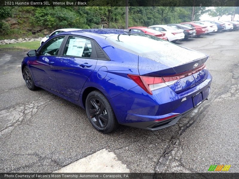 Intense Blue / Black 2021 Hyundai Elantra SEL