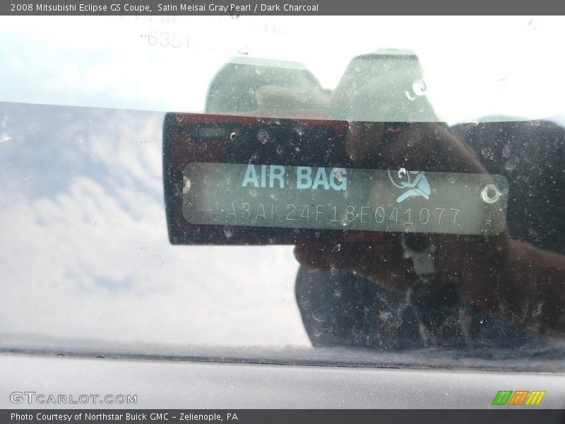 Satin Meisai Gray Pearl / Dark Charcoal 2008 Mitsubishi Eclipse GS Coupe