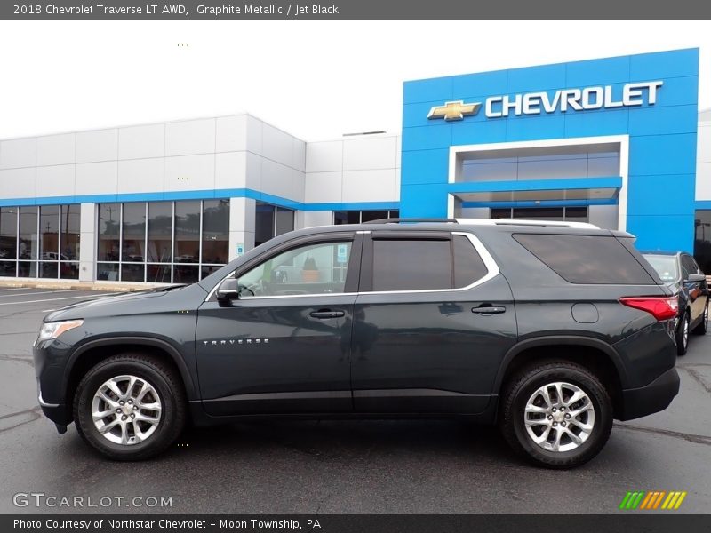 Graphite Metallic / Jet Black 2018 Chevrolet Traverse LT AWD