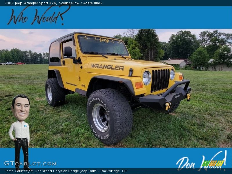 Solar Yellow / Agate Black 2002 Jeep Wrangler Sport 4x4