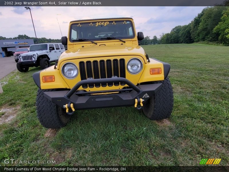Solar Yellow / Agate Black 2002 Jeep Wrangler Sport 4x4