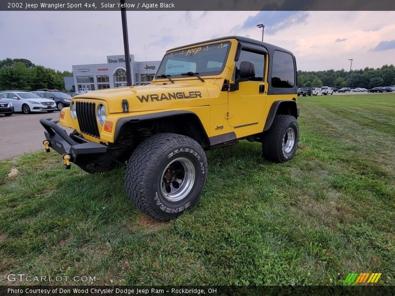 Solar Yellow / Agate Black 2002 Jeep Wrangler Sport 4x4