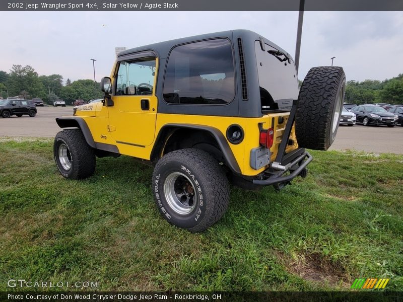 Solar Yellow / Agate Black 2002 Jeep Wrangler Sport 4x4