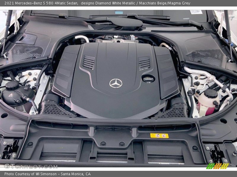 designo Diamond White Metallic / Macchiato Beige/Magma Grey 2021 Mercedes-Benz S 580 4Matic Sedan